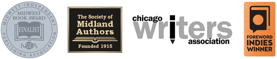 A chicago writers club plaque and logo.