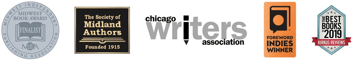 A green background with the words chicago writers association.